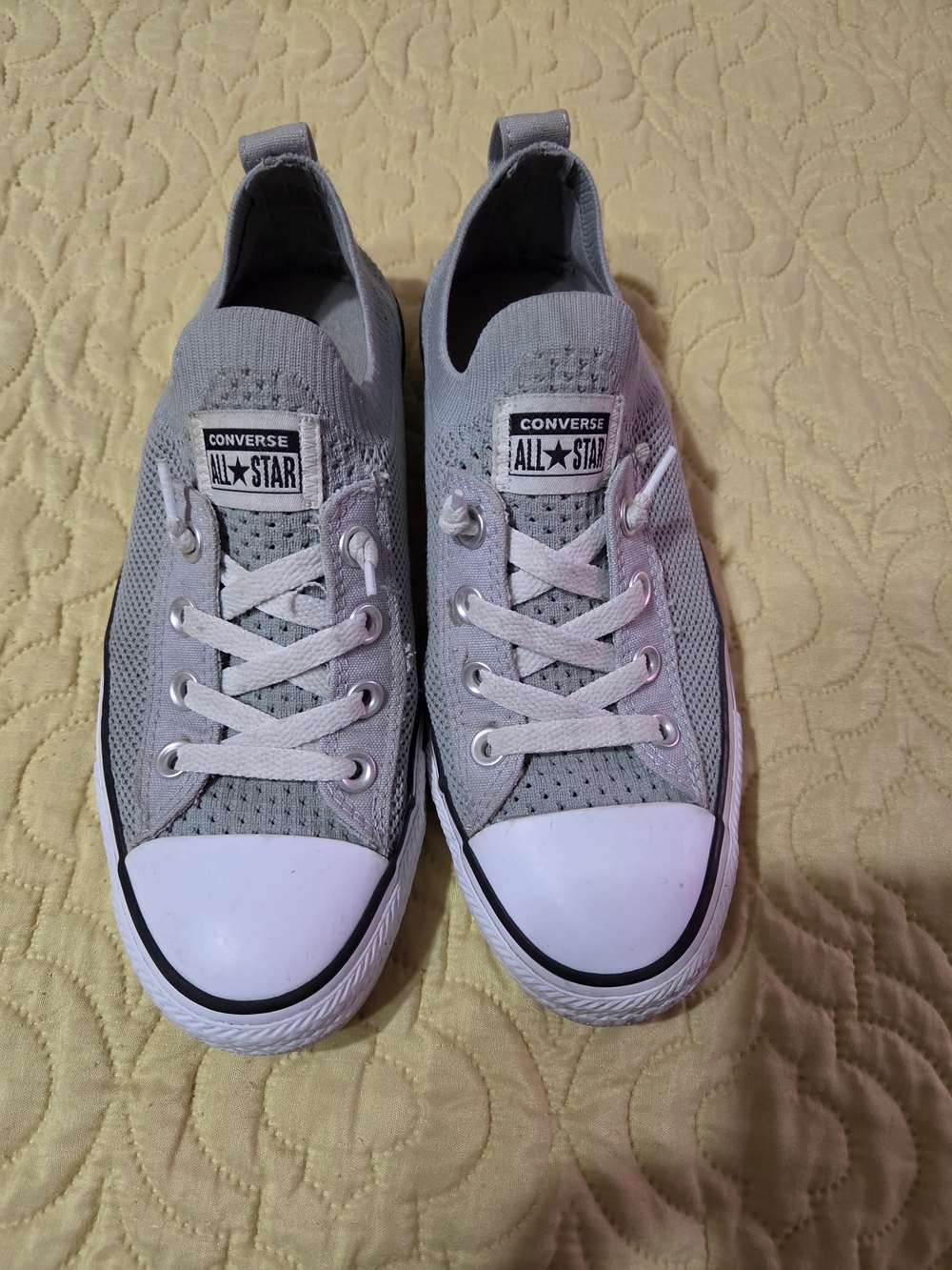 Converse Light Gray Women's Low-Top Slip-On Sneakers